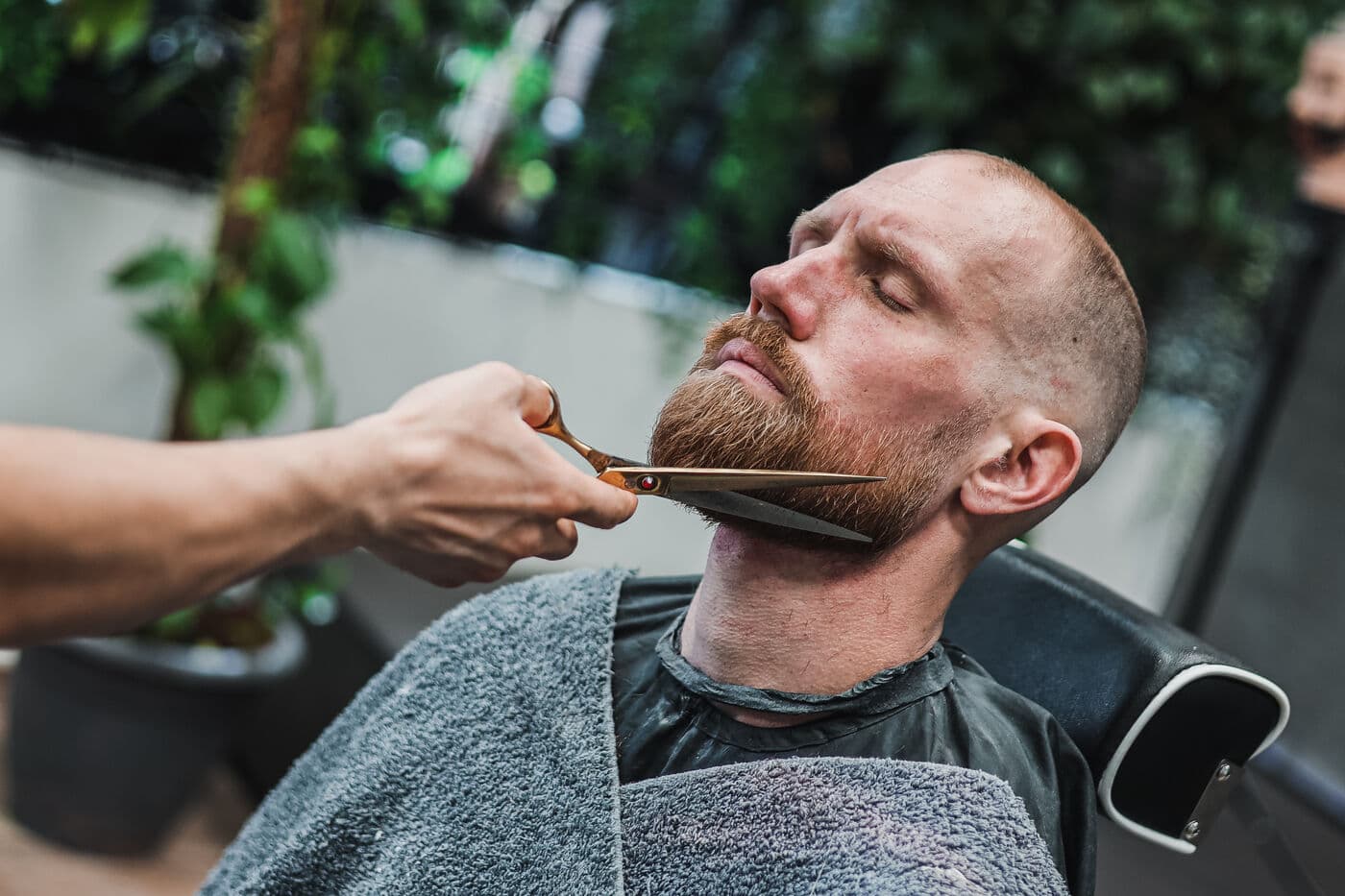 Momentka z výuky Barber School