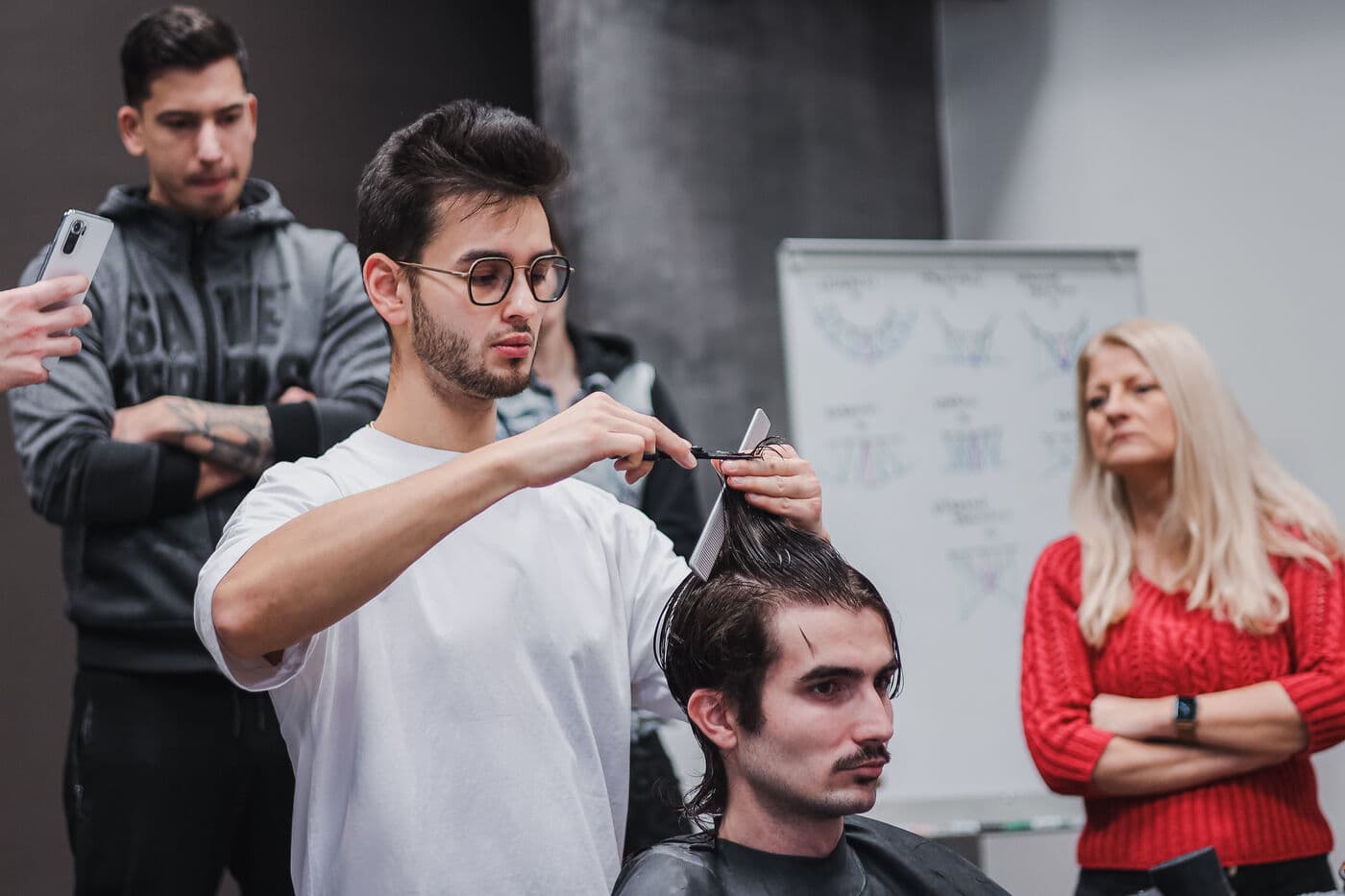 Momentka z výuky Barber School