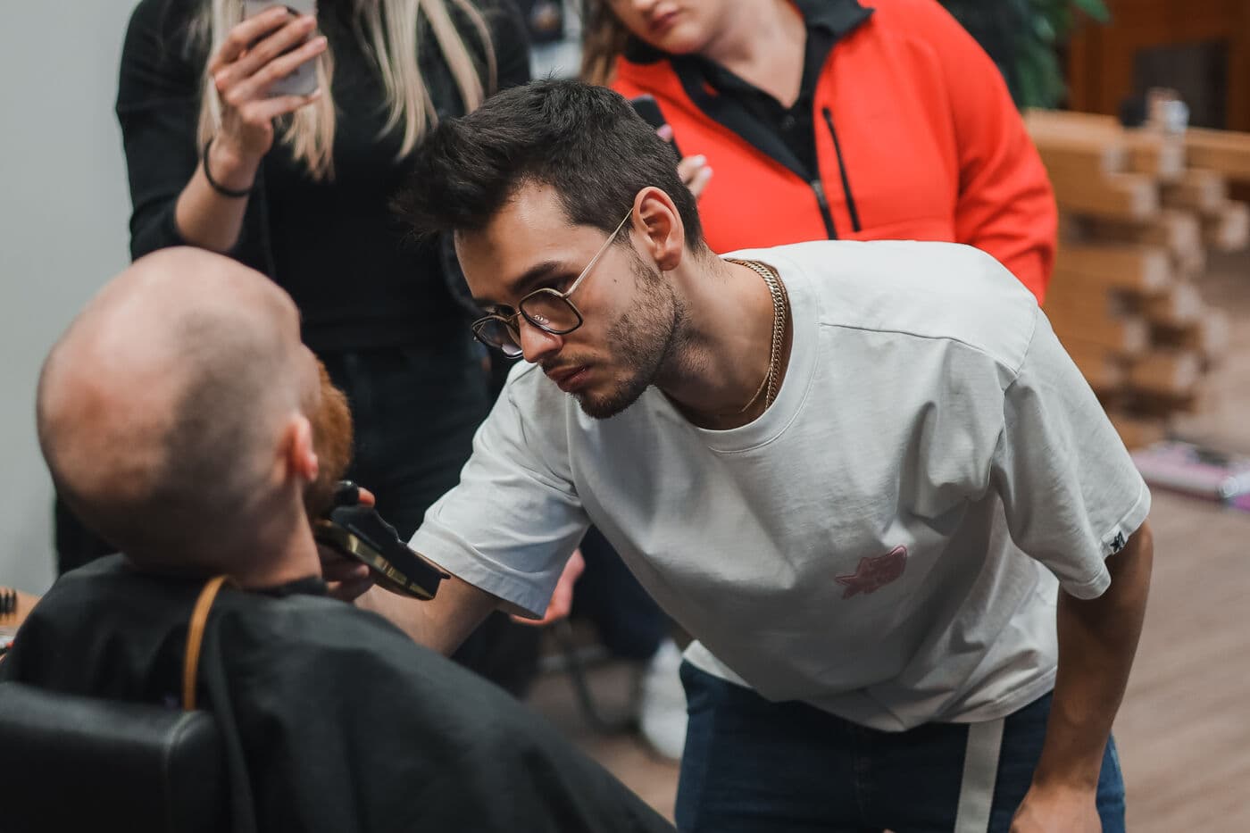 Momentka z výuky Barber School