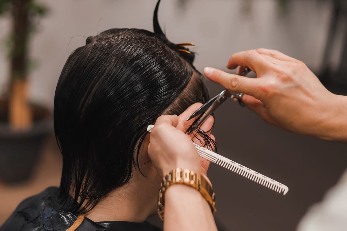 Momentka z výuky Barber School