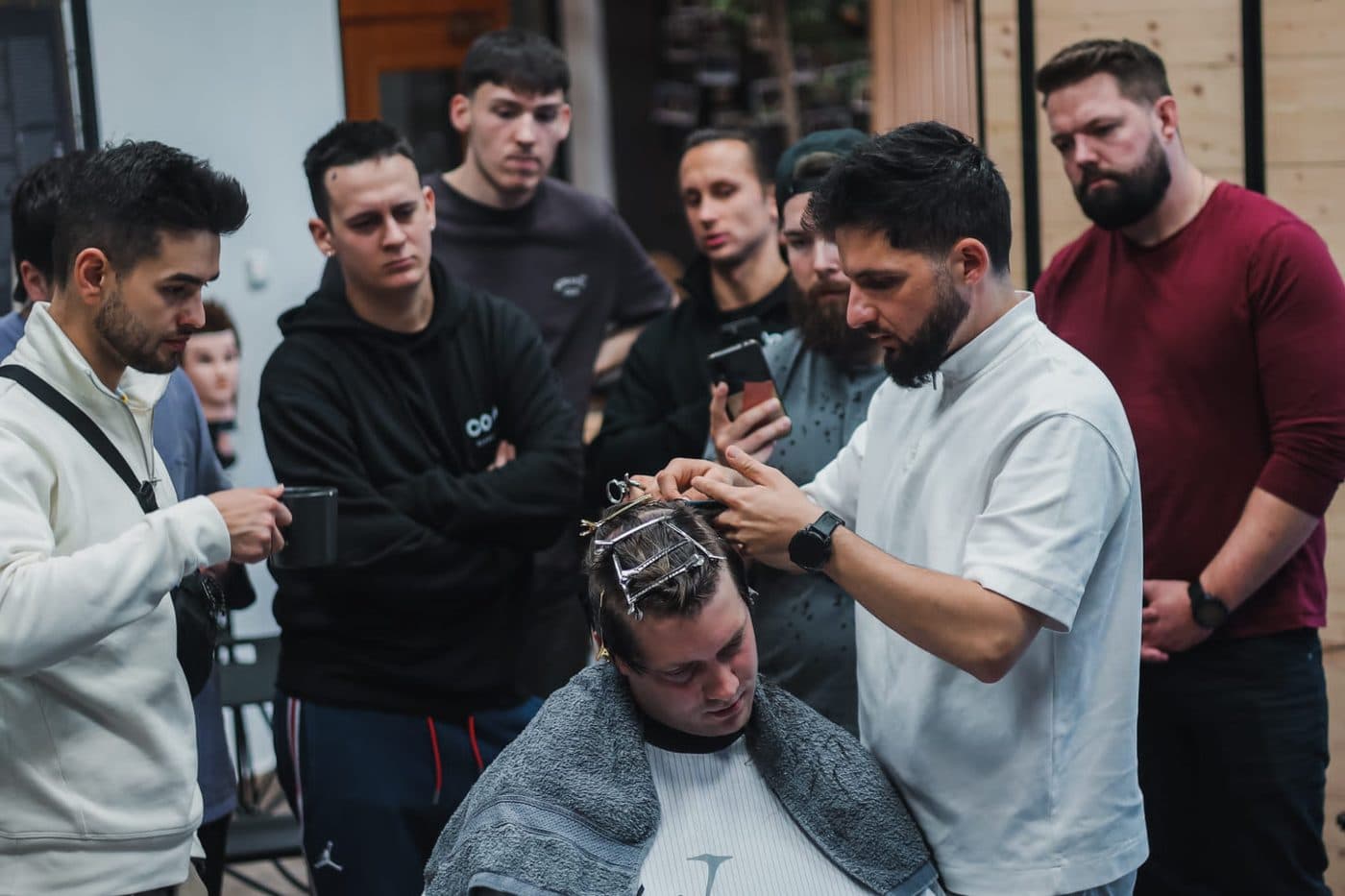Momentka z výuky Barber School