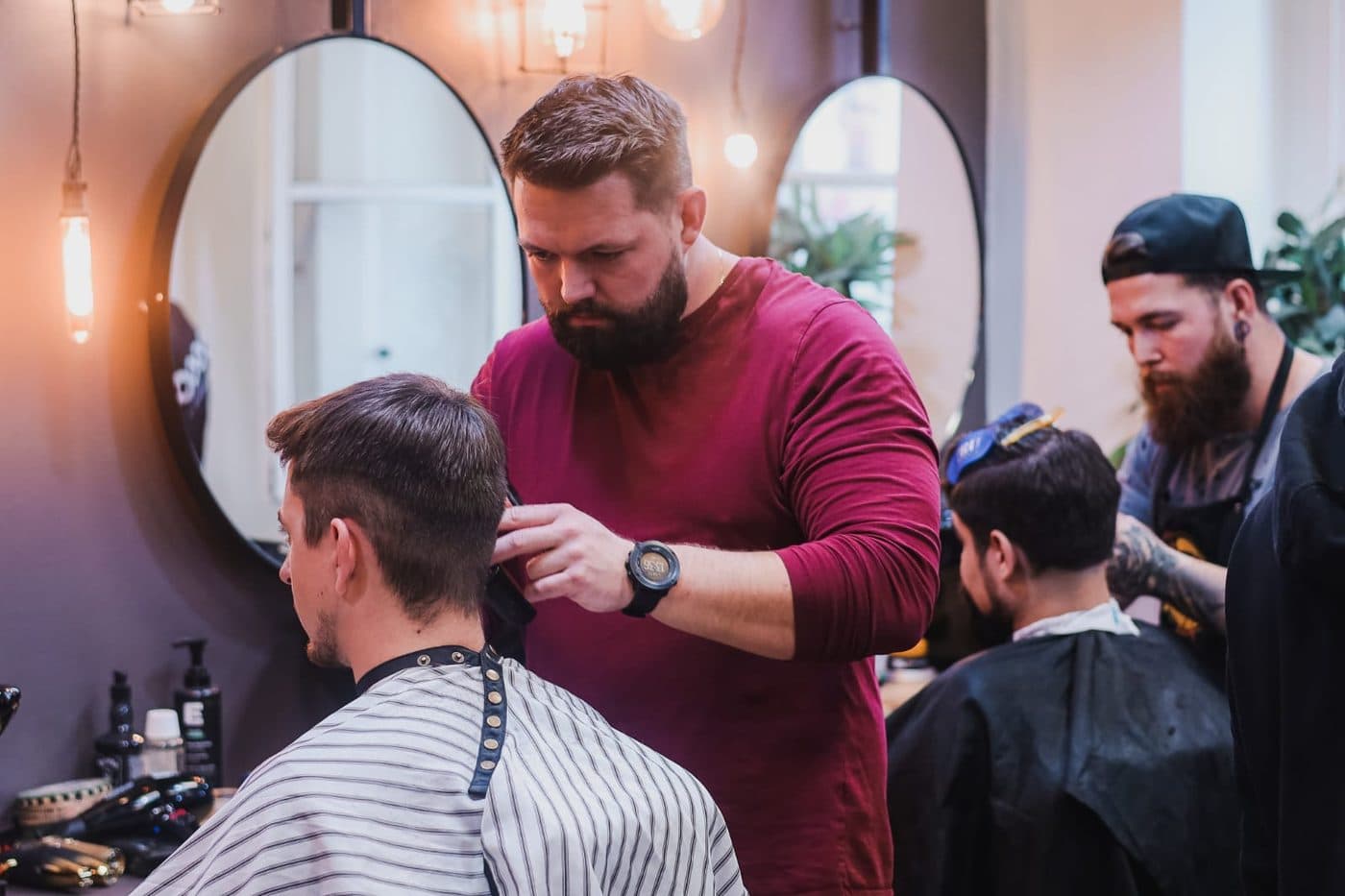 Momentka z výuky Barber School