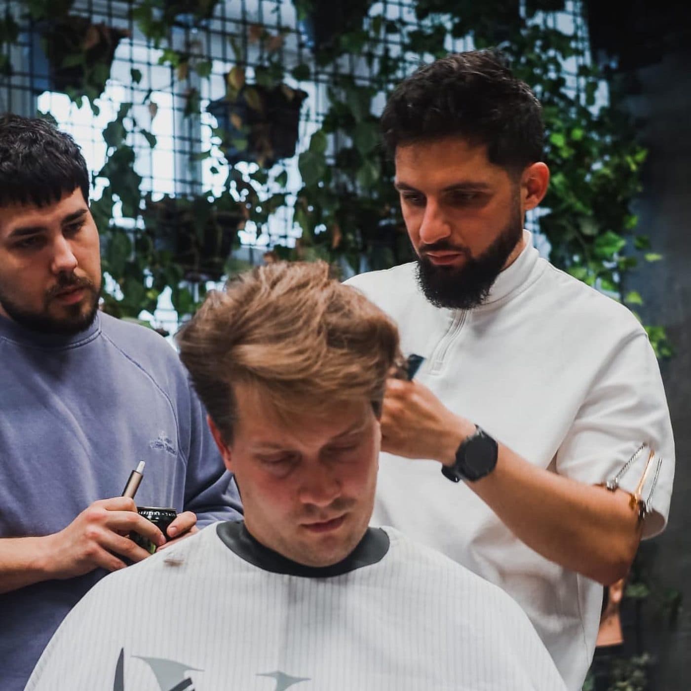 Momentka z výuky Barber School
